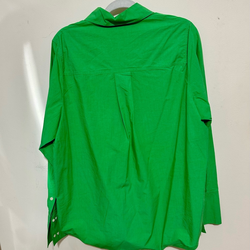 COS green 100% cotton button down shirt - Picture 2 of 5